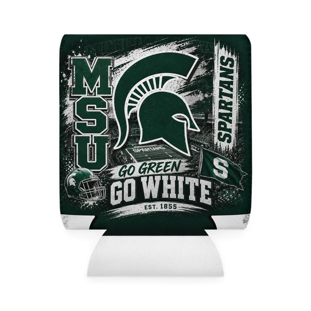 Michigan State Spartans "Go Green, Go White" Can Cooler Sleeve