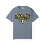 Buck City Graphic T‑Shirt — Deer Skull Camo Streetwear