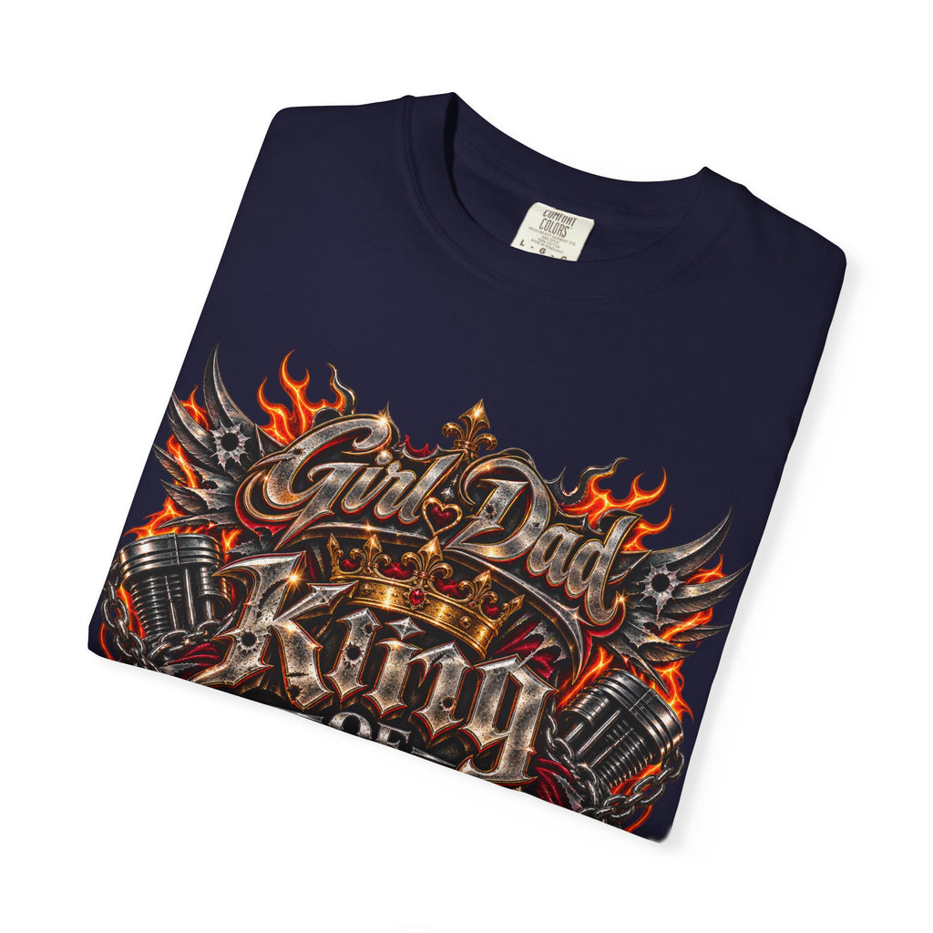 T-Shirt — "Girl Dad King of Queens" Graphic Tee
