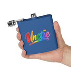 Rainbow 'Unctie' 6oz Stainless Steel Flask — LGBTQ+ Pride Hip Flask Gift