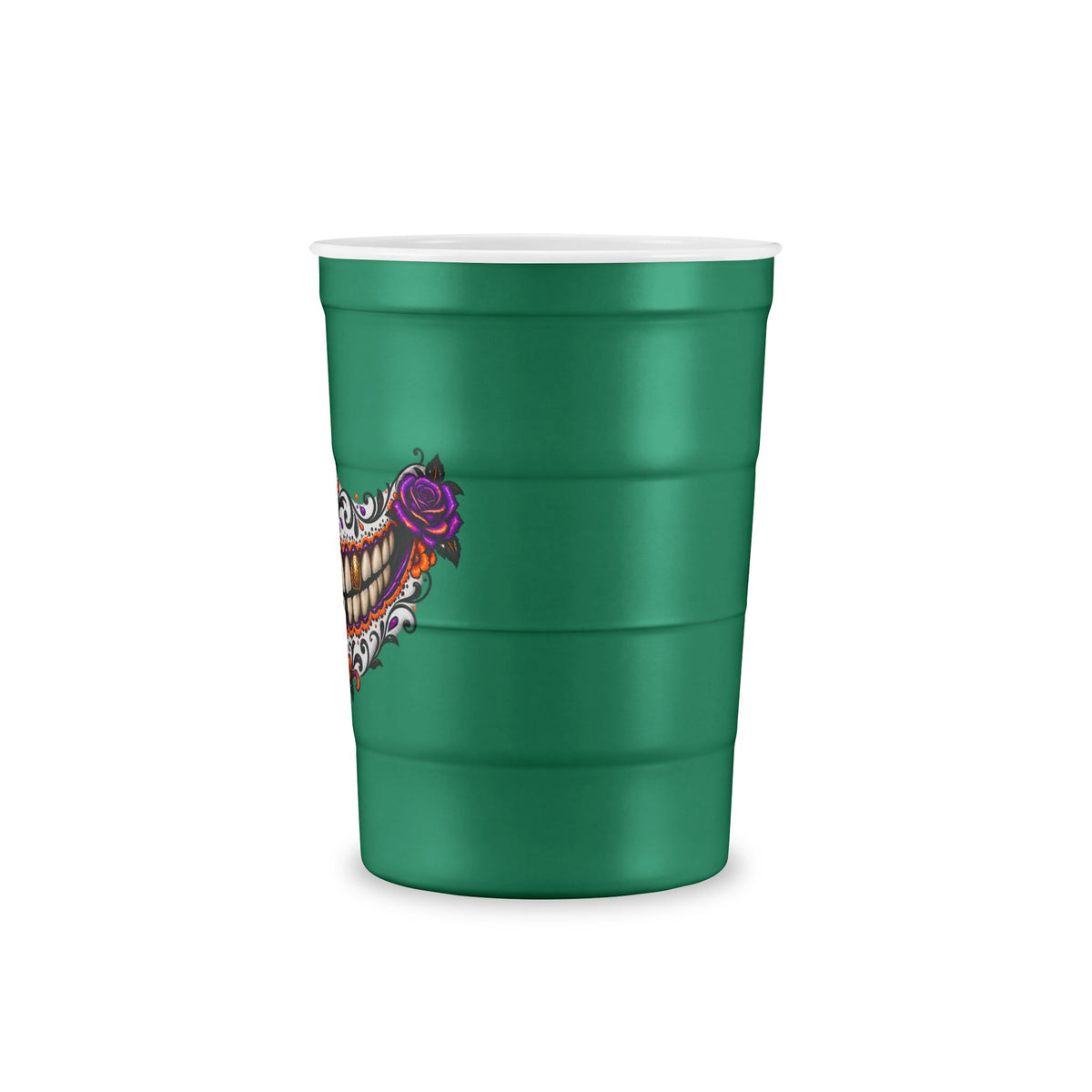 Sugar Skull Recyclable Steel Cup — Day of the Dead Party Cup
