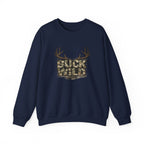 Buck Wild Camo Sweatshirt — Hunting Antler Graphic Crewneck