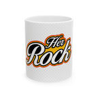 Her Rocks Ceramic Mug – Retro Script Coffee Cup (11oz & 15oz)