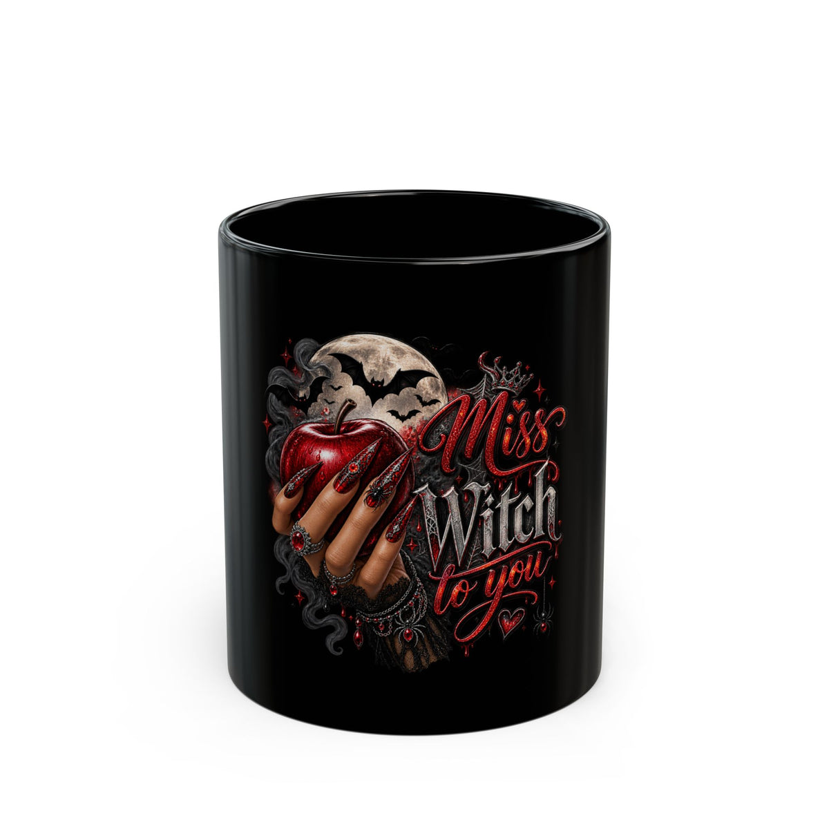 Miss Witch To You Black Mug — Gothic Halloween Coffee Cup (11oz/15oz)