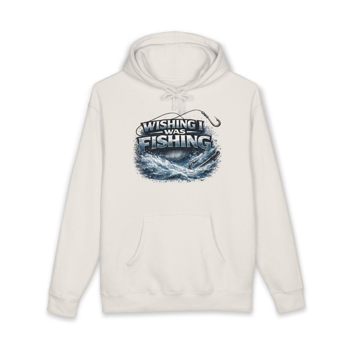 Wishing I Was Fishing Hoodie — Men’s Fishing Graphic Pullover for Anglers