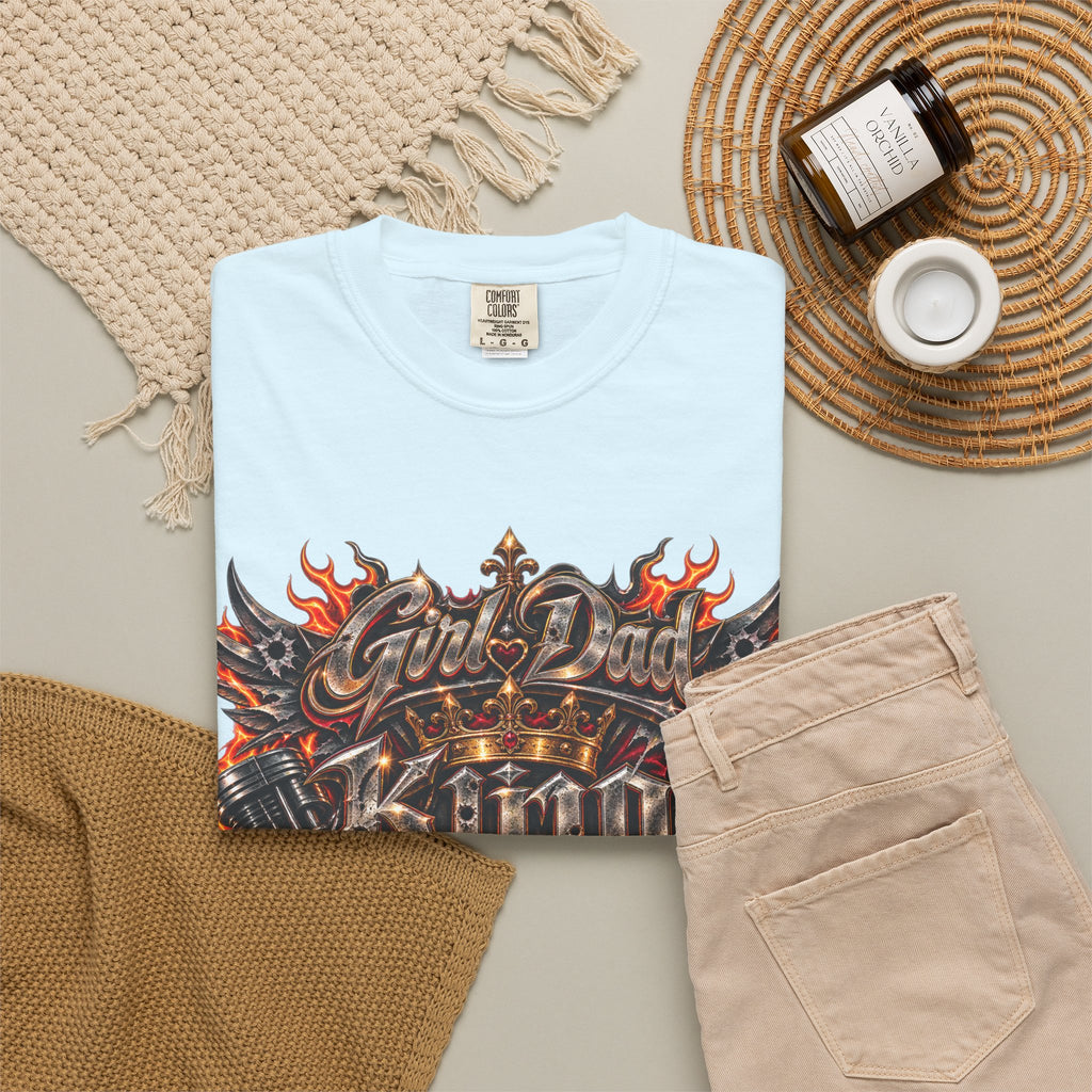 T-Shirt — "Girl Dad King of Queens" Graphic Tee