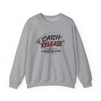 Crewneck Sweatshirt — "Catch"/"Release" Graphic Pullover