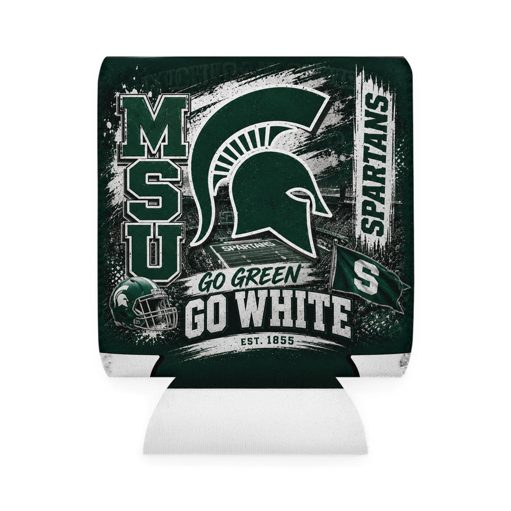 Michigan State Spartans "Go Green, Go White" Can Cooler Sleeve