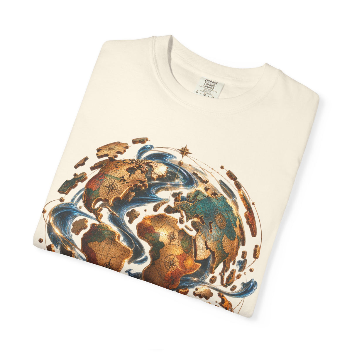 Earth Waves T-Shirt — Artistic Planet Graphic Tee