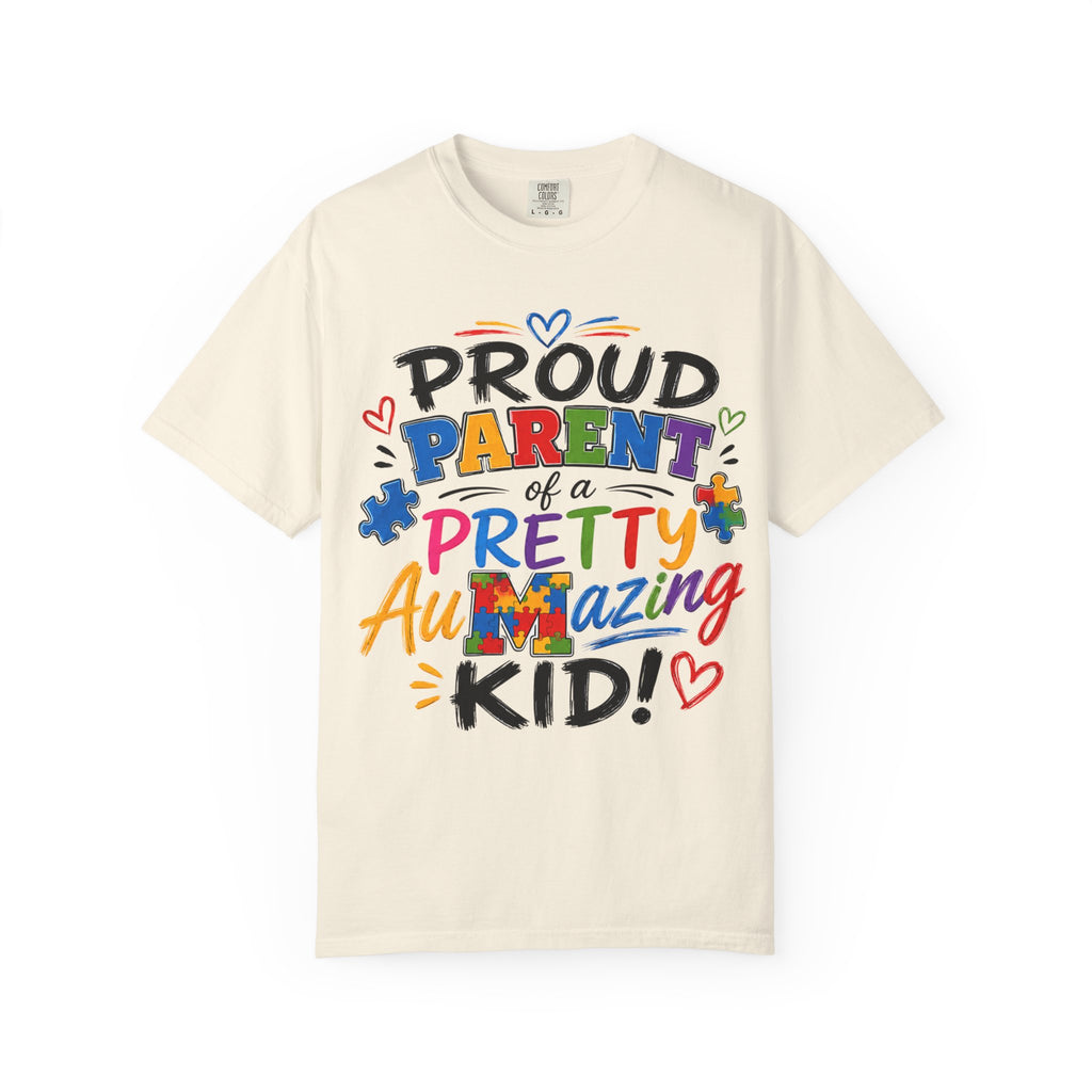 Proud Parent of a Pretty AwMazing Kid T-Shirt — Colorful Autism Pride Tee