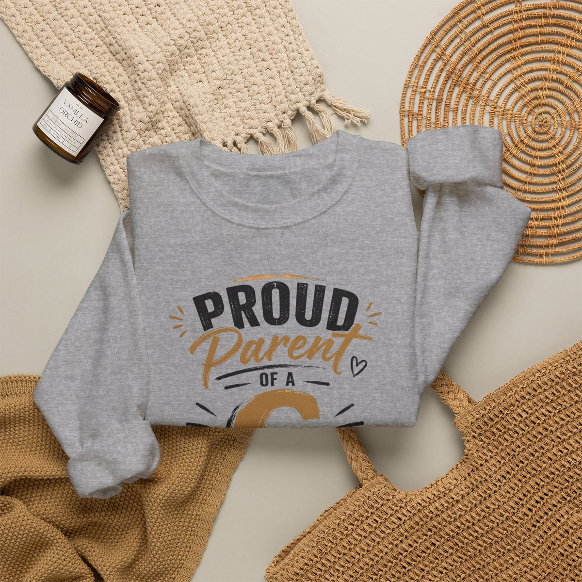 Crewneck Sweatshirt — "Proud Parent of a C Student (At Best)" Fun Parent Gift
