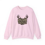 Buck Wild Camo Sweatshirt — Hunting Antler Graphic Crewneck