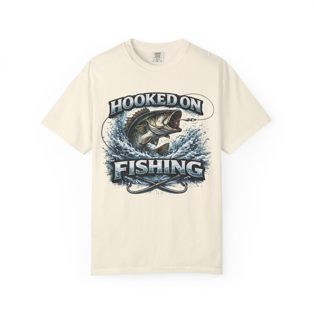 Hooked on Fishing T-Shirt — Mens Fishing Graphic Tee for Anglers