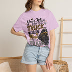 Train Driver Tee — "Your Man Drives a Truck That's Cute, Mine Drives a Train" Graphic T-Shirt