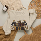 FOE Family Crest Crewneck Sweatshirt — Vintage Heraldic Logo Pullover