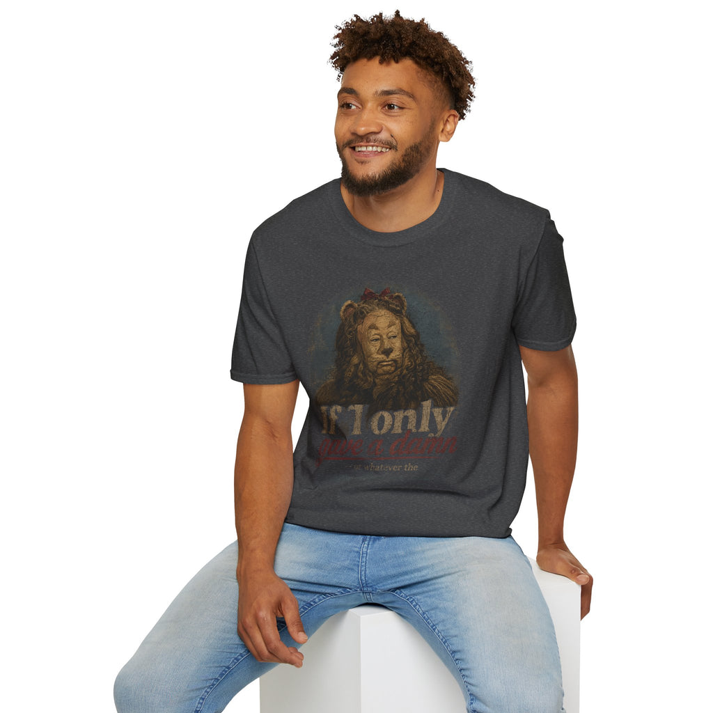 Wizard of Oz Cowardly Lion Tee — "If I Only Gave a Damn" Vintage Movie Quote T-Shirt