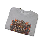 King of Queens Graphic Sweatshirt — Gothic Flame 'God Dad' Design