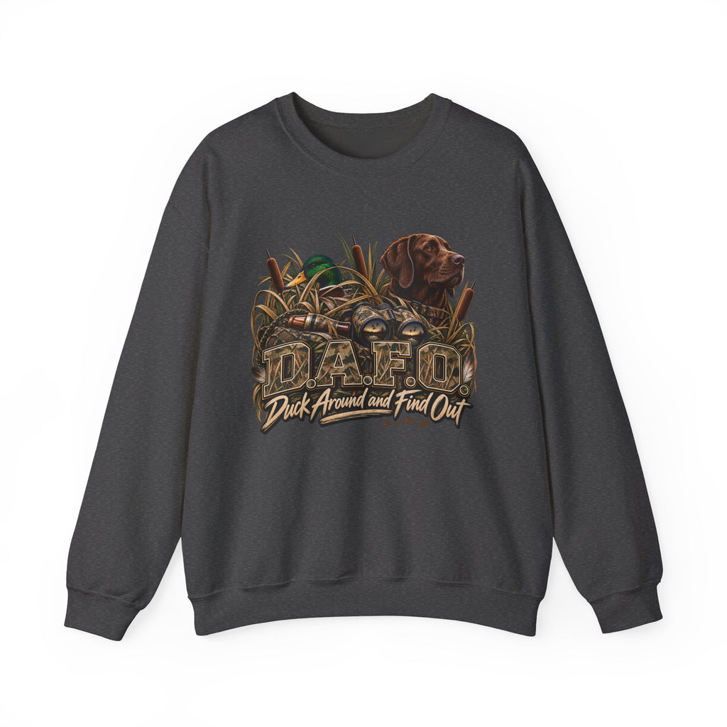 Duck Hunting Crewneck Sweatshirt – "Duck Around and Find Out" Graphic