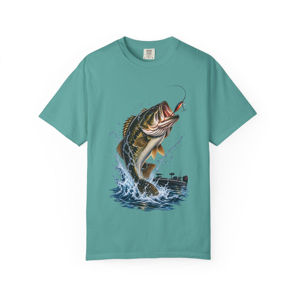 Bass Fishing T-Shirt — Jumping Largemouth Design