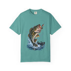 Bass Fishing T-Shirt — Jumping Largemouth Design