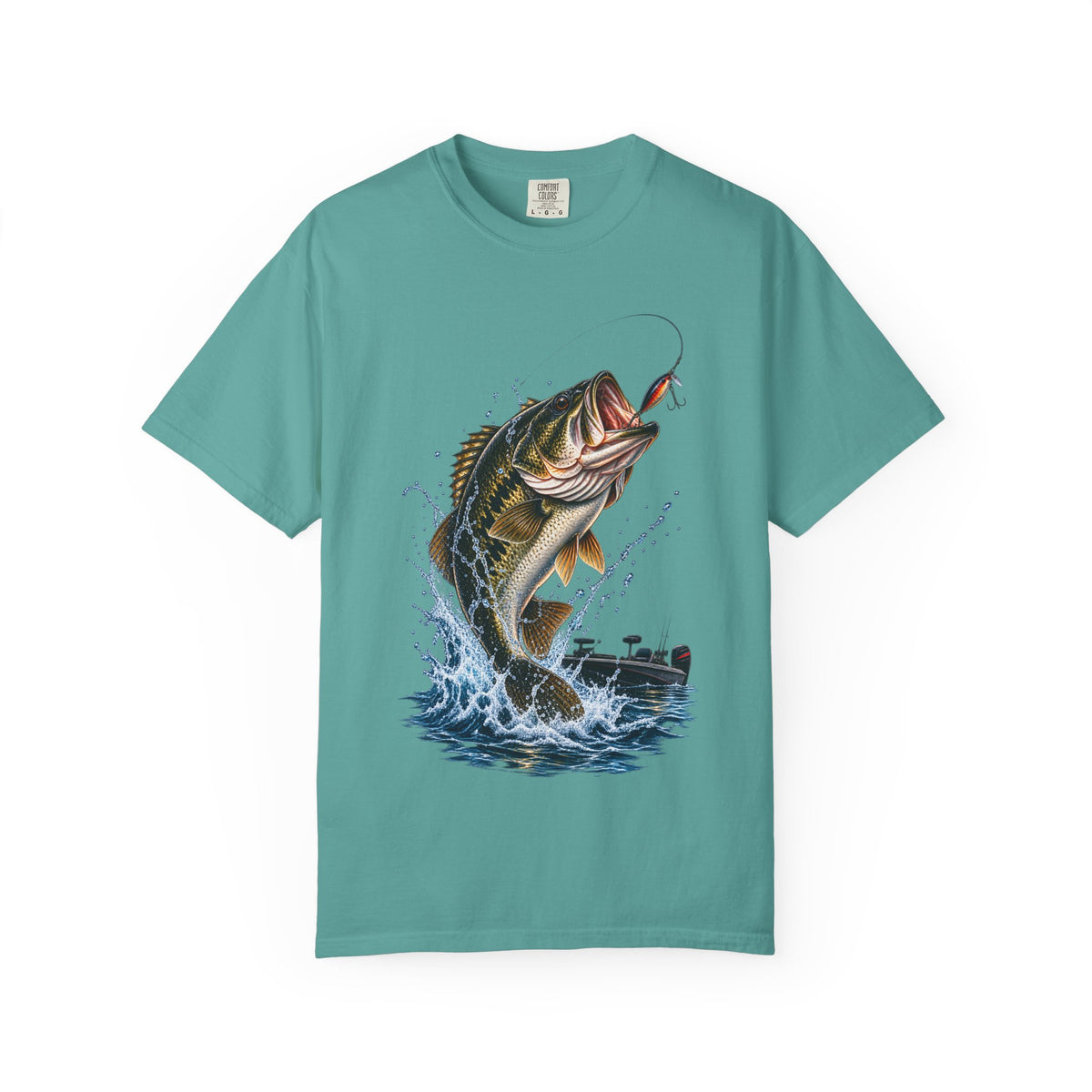 Bass Fishing T-Shirt — Jumping Largemouth Design