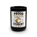 Proud Parent of a C Student 15oz Black Coffee Mug — Funny Gift for Parents & Back-to-School