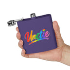 Rainbow 'Unctie' 6oz Stainless Steel Flask — LGBTQ+ Pride Hip Flask Gift