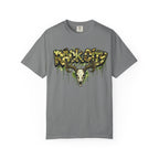 Buck City Graphic T‑Shirt — Deer Skull Camo Streetwear