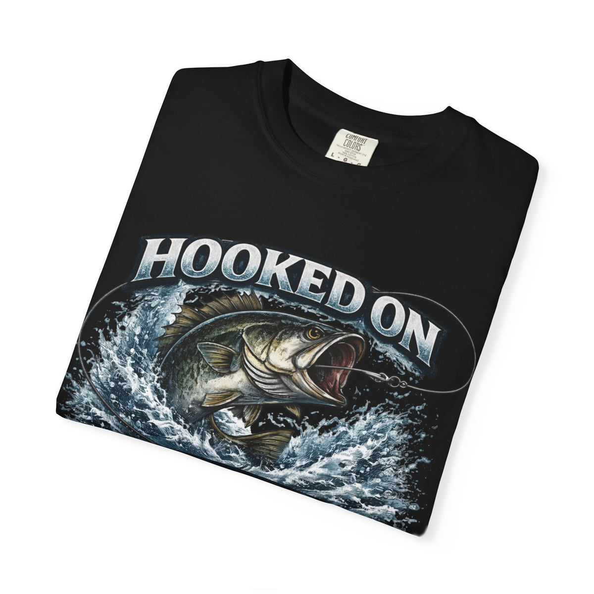 Hooked on Fishing T-Shirt — Mens Fishing Graphic Tee for Anglers