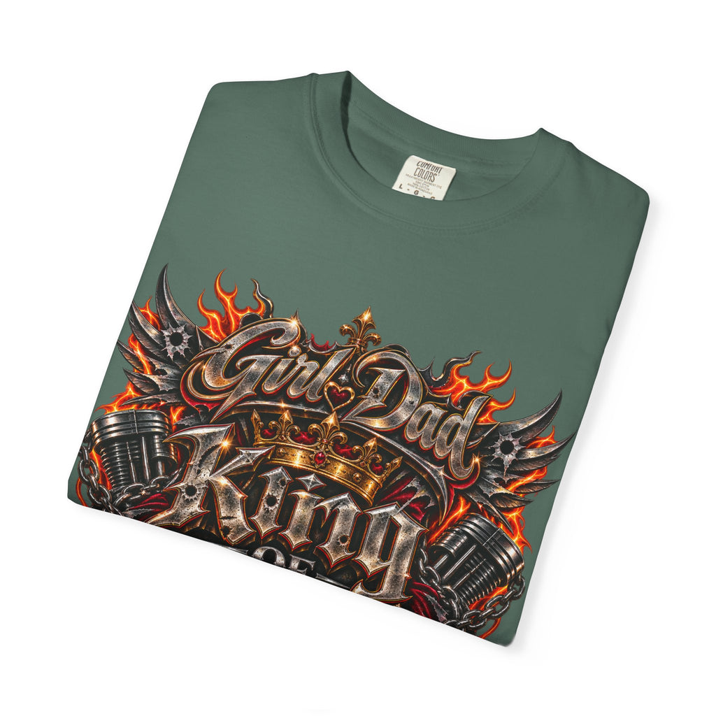 T-Shirt — "Girl Dad King of Queens" Graphic Tee