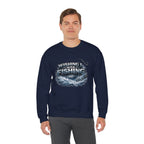 Fishing Crewneck Sweatshirt — "Wishing I Was Fishing" Graphic