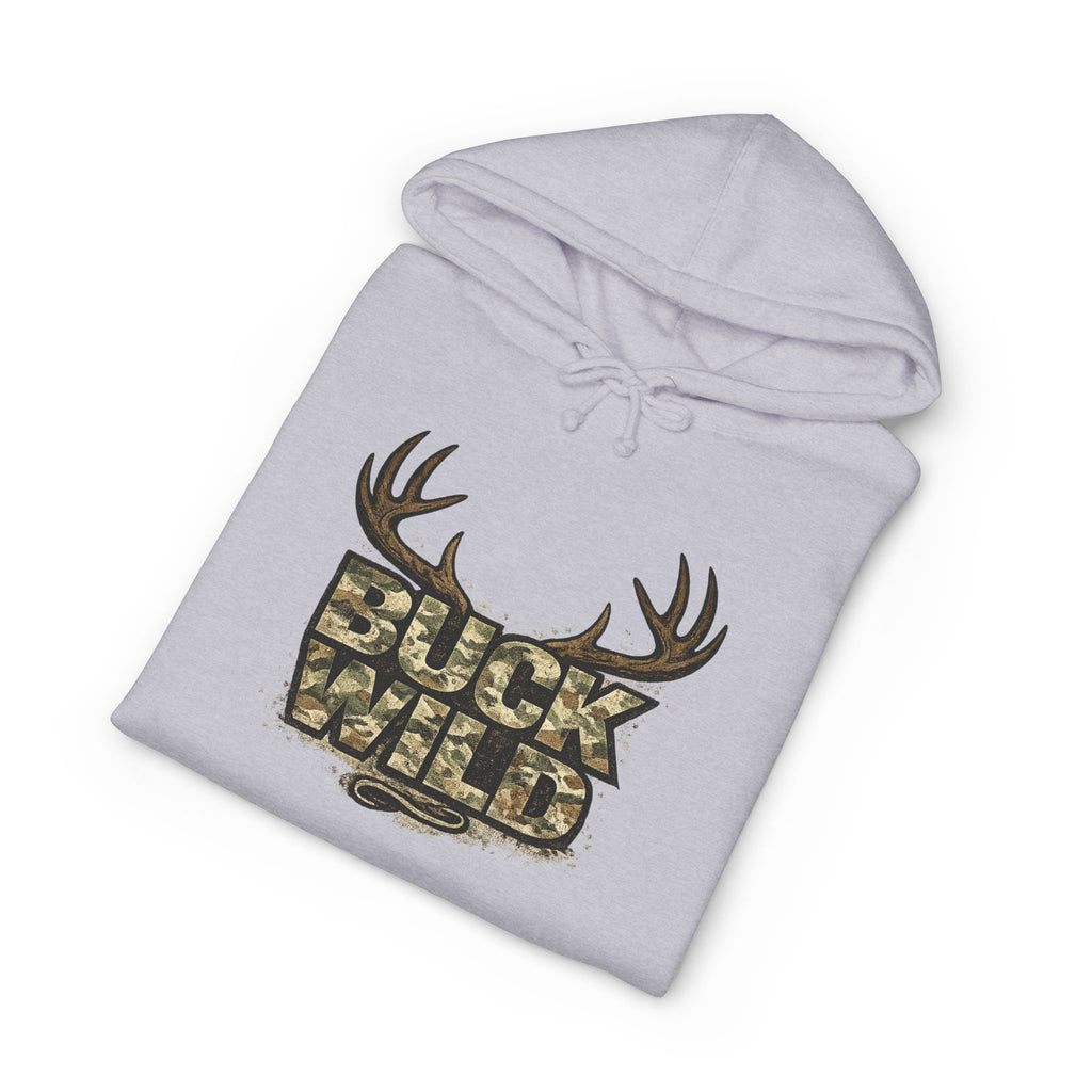 Buck Wild Camo Hoodie — Deer Antler Hunting Sweatshirt