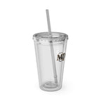 Mr & Mrs 16oz Clear Tumbler with Straw — Wedding Couple Drinkware