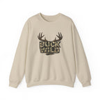 Buck Wild Camo Sweatshirt — Hunting Antler Graphic Crewneck