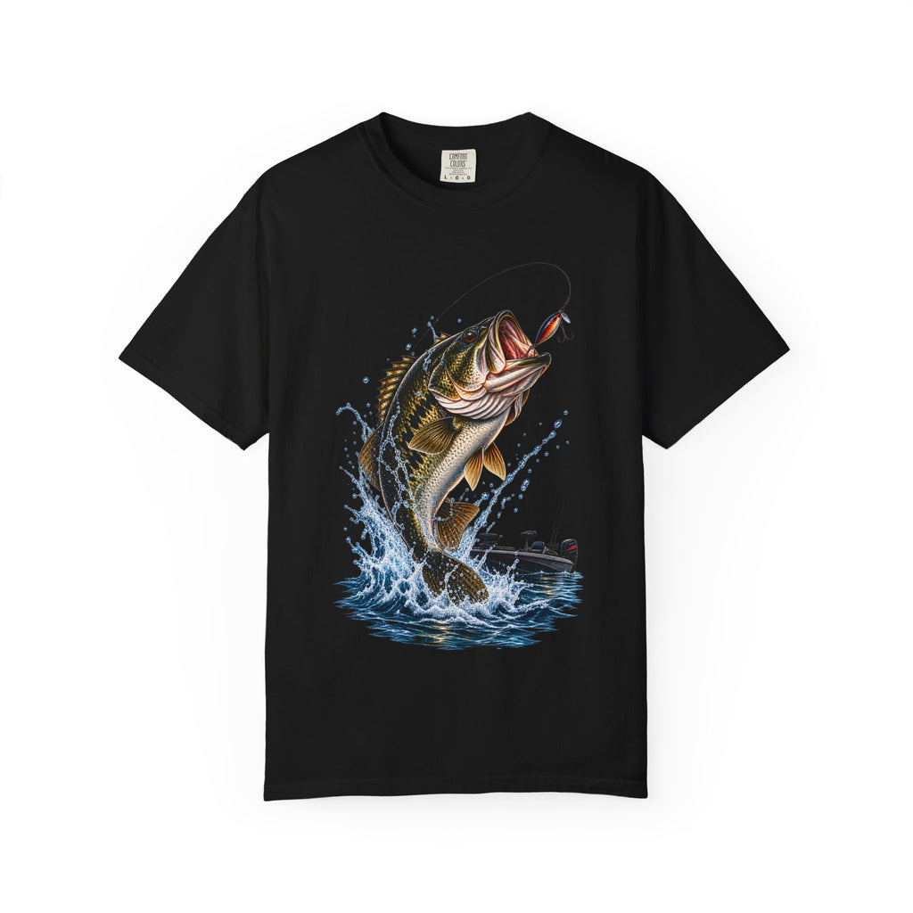 Bass Fishing T-Shirt — Jumping Largemouth Design