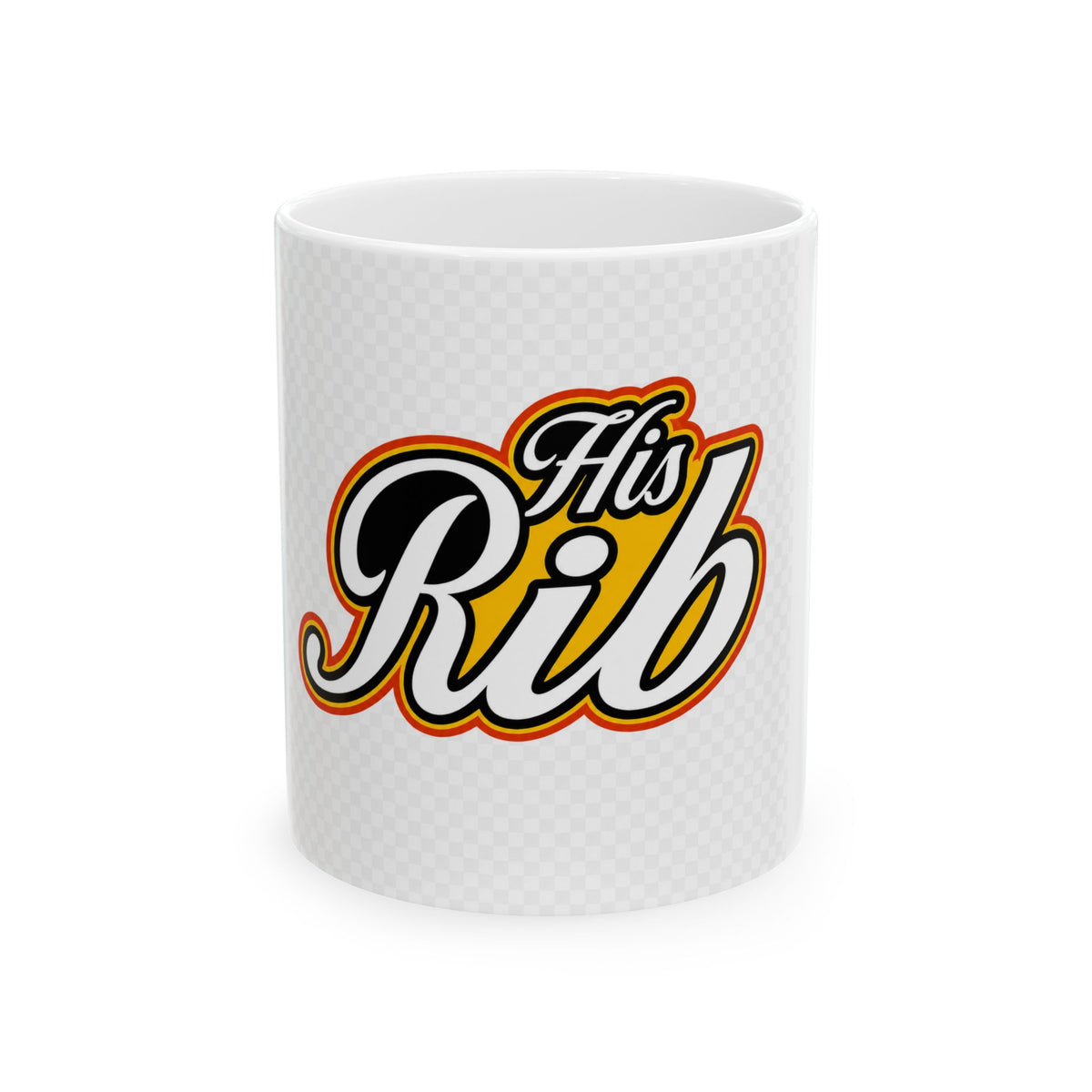 His Rib Ceramic Mug — Funny Biblical Wife Gift Coffee Cup (11oz & 15oz)