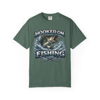 Hooked on Fishing T-Shirt — Mens Fishing Graphic Tee for Anglers