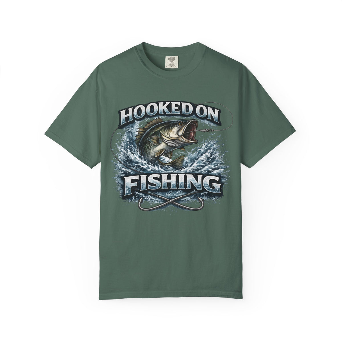 Hooked on Fishing T-Shirt — Mens Fishing Graphic Tee for Anglers