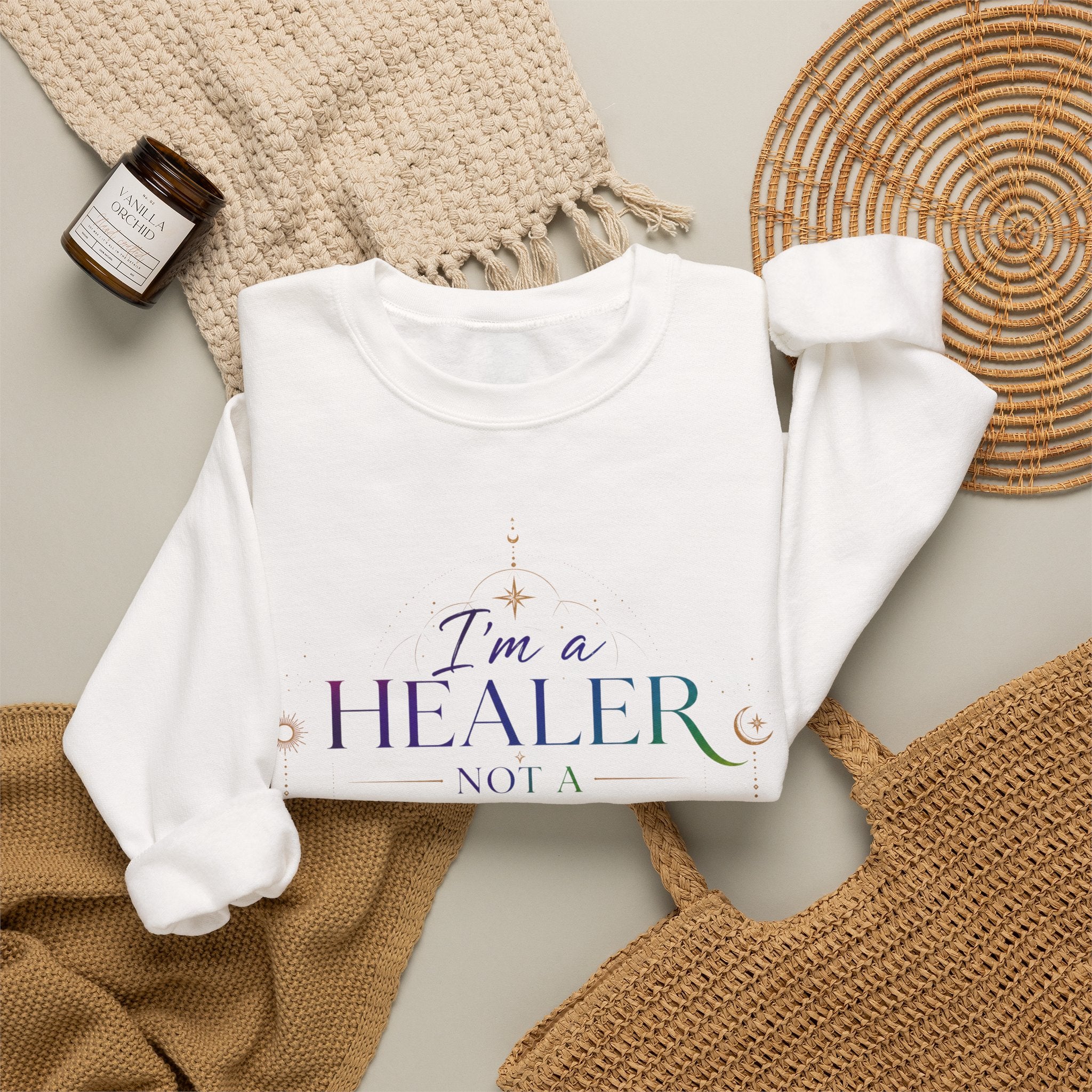 Healer Not Fighter Sweatshirt — Inspirational Spiritual Crewneck