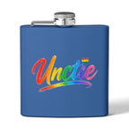 Rainbow 'Unctie' 6oz Stainless Steel Flask — LGBTQ+ Pride Hip Flask Gift