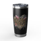 Wifey 20oz Stainless Tumbler – Leopard Script Bridal Travel Cup
