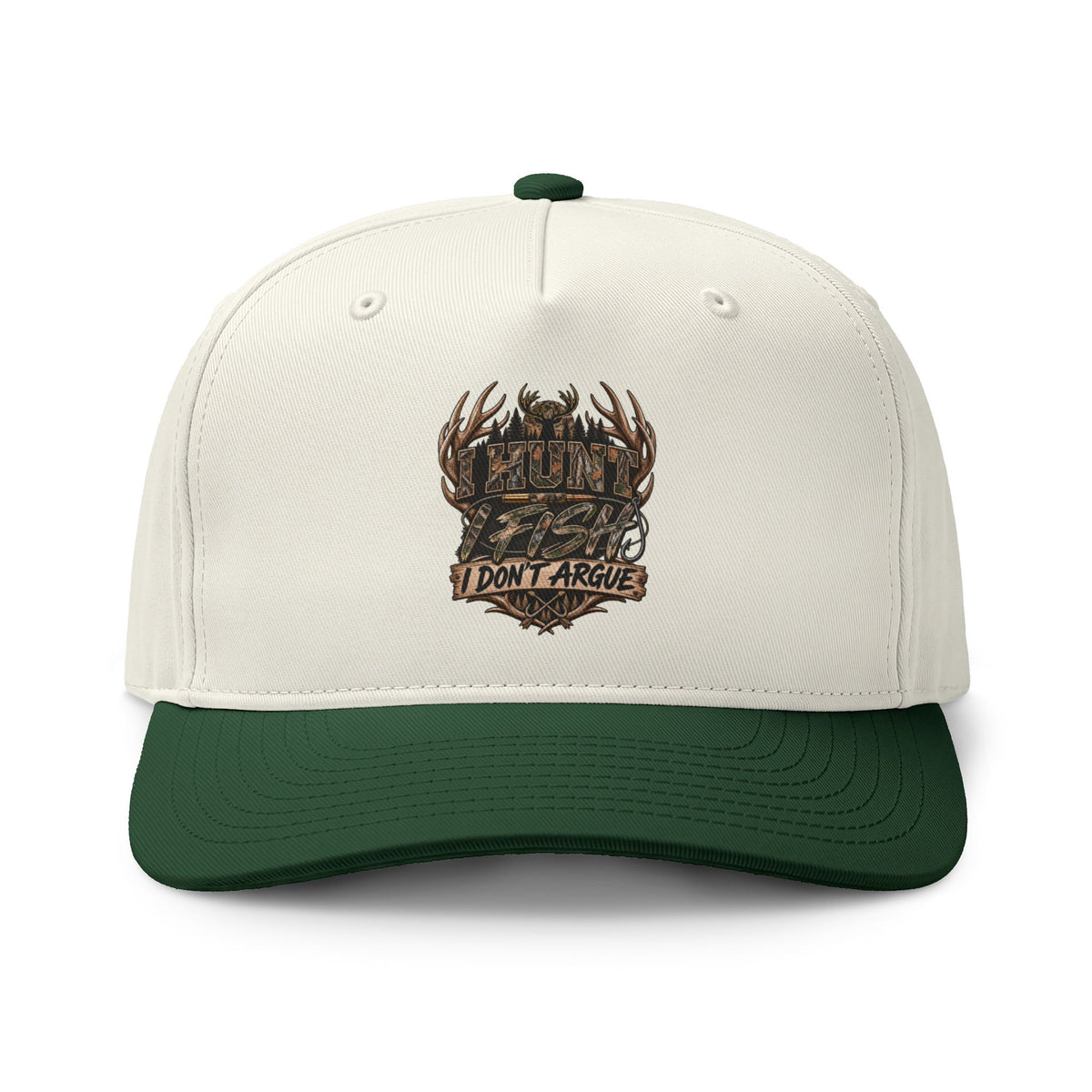 Two-Tone Trucker Cap — 'I Don't Argue' Antler Crest