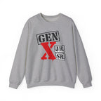 Gen X Jr./Sr. Crewneck Sweatshirt – Retro Generation X Design
