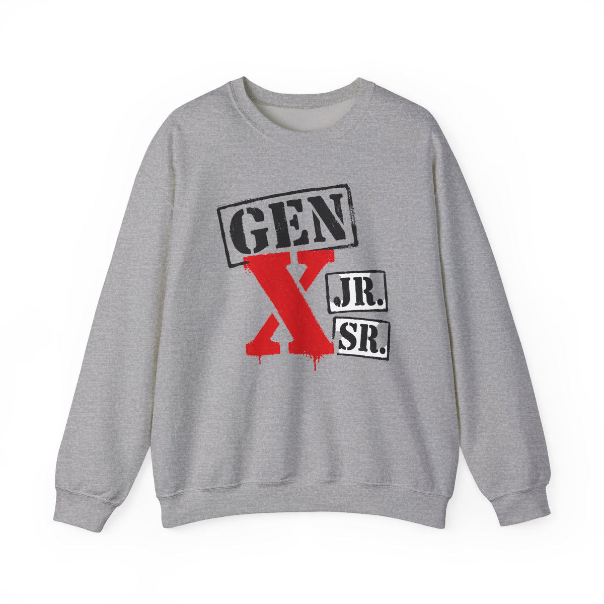 Gen X Jr./Sr. Crewneck Sweatshirt – Retro Generation X Design