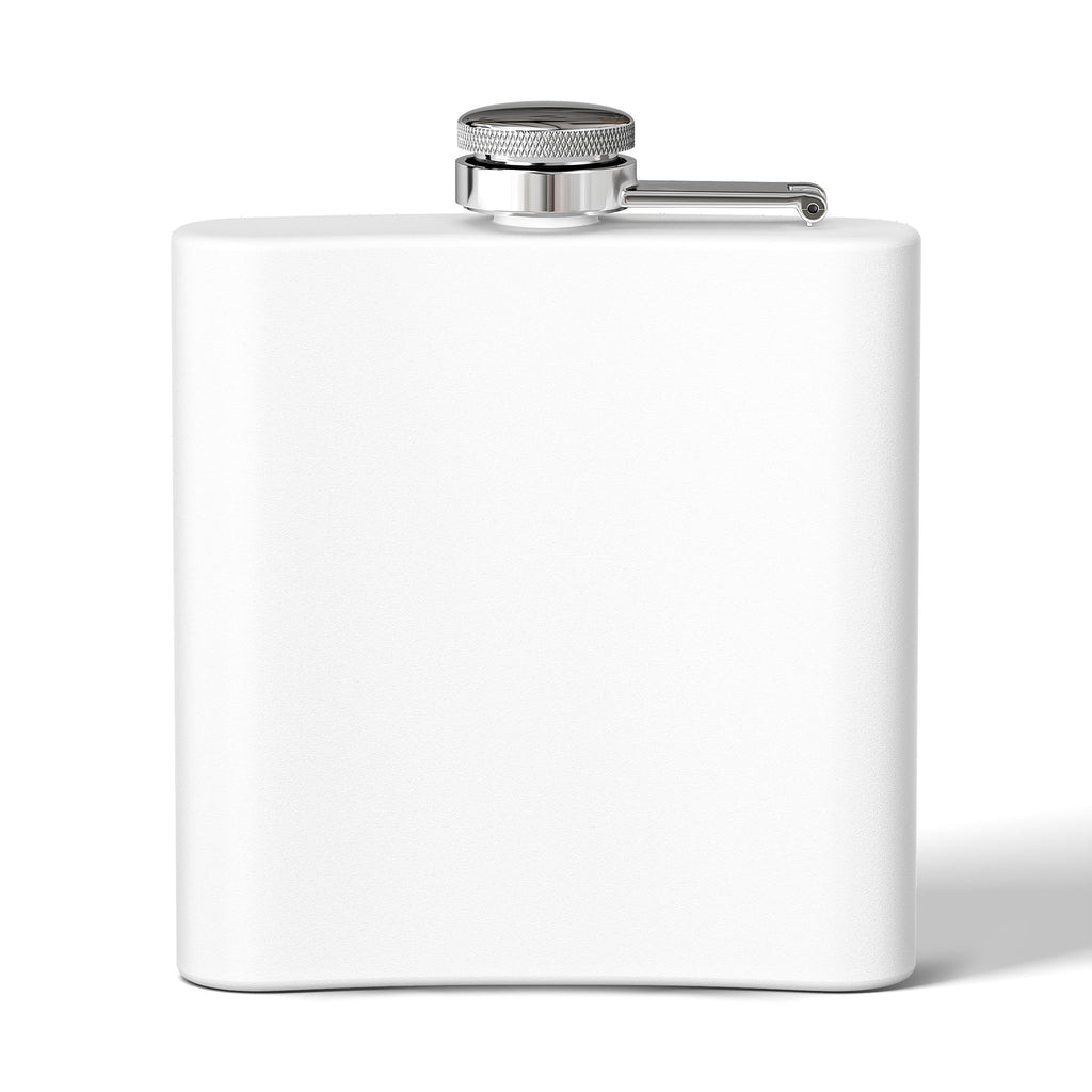Flask — Polished Decorative 6oz Stainless Steel Hip Flask with Elegant Bow Design