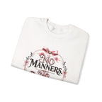 Sweatshirt — “No Manners No Service” Vintage Floral Crewneck