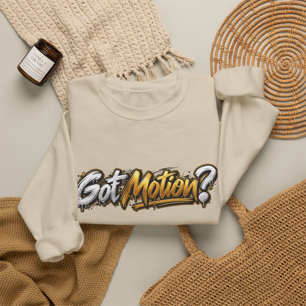 Got Motion? Crewneck Sweatshirt — Retro Graffiti Athletic Streetwear