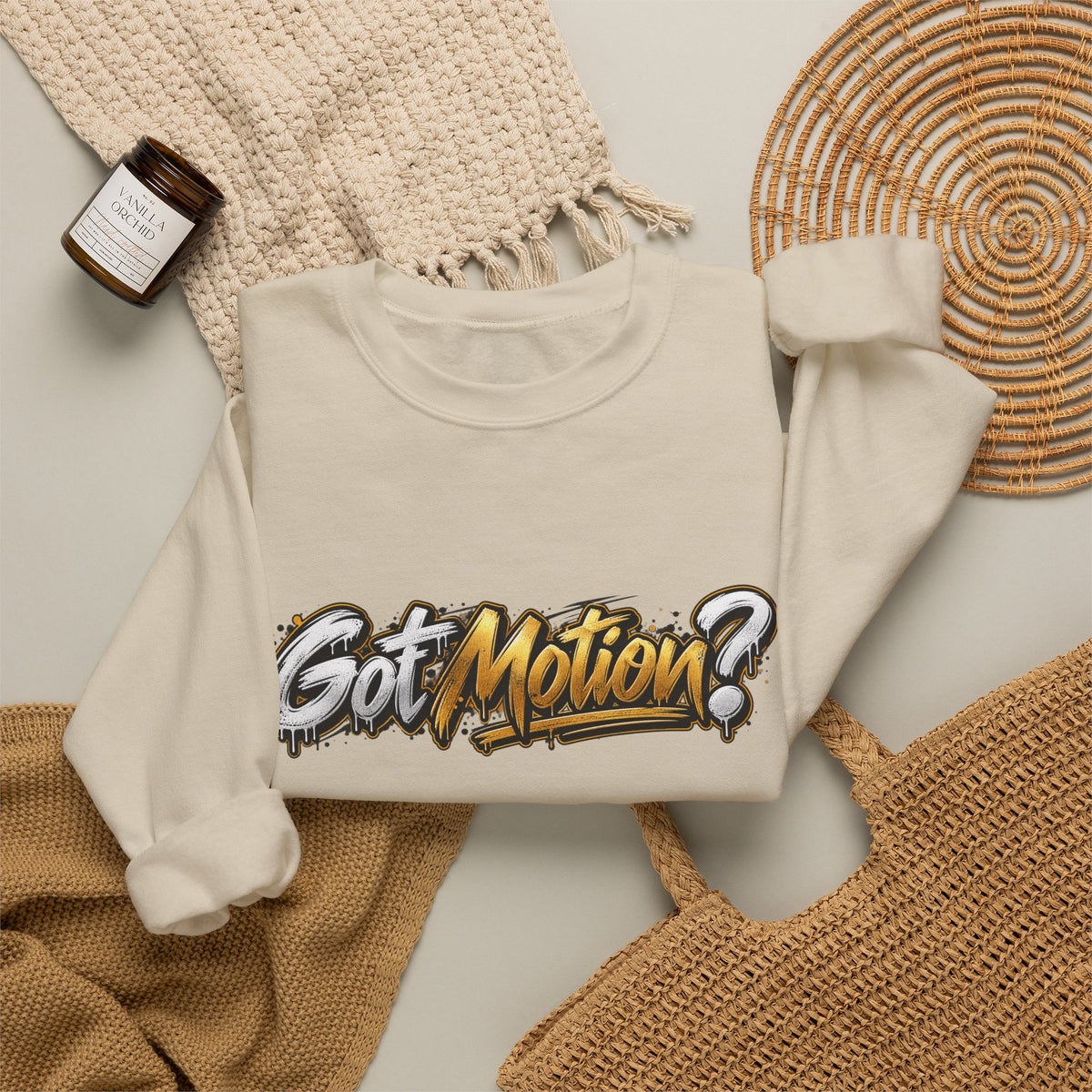 Got Motion? Crewneck Sweatshirt — Retro Graffiti Athletic Streetwear