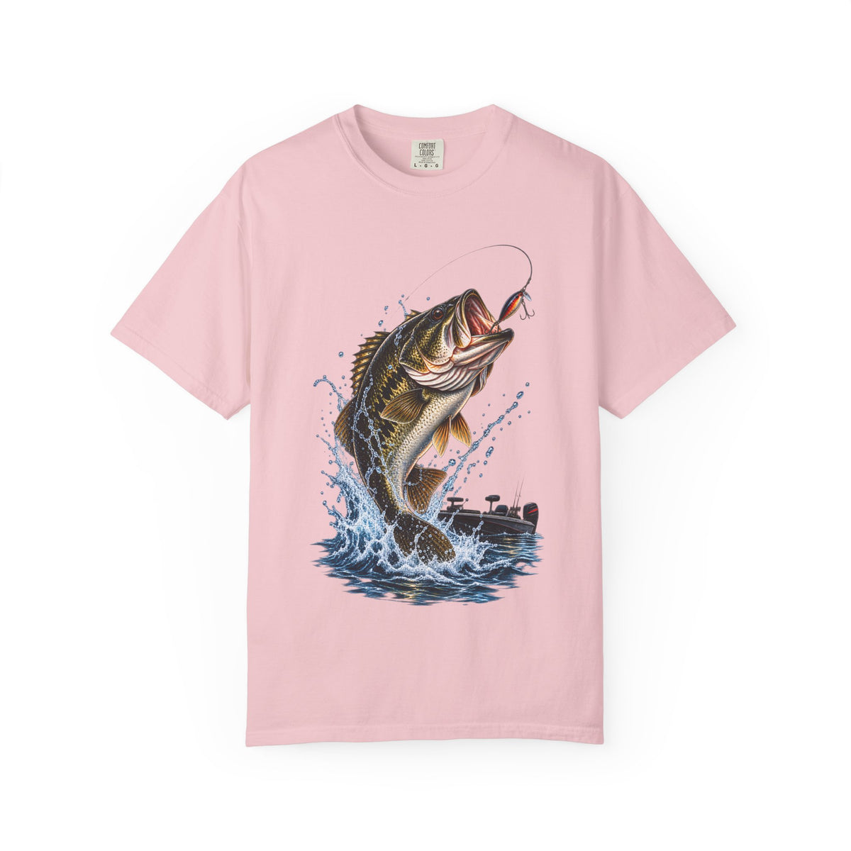Bass Fishing T-Shirt — Jumping Largemouth Design