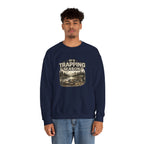 Crewneck Sweatshirt — "It's Trapping Season" Rustic Outdoor Graphic